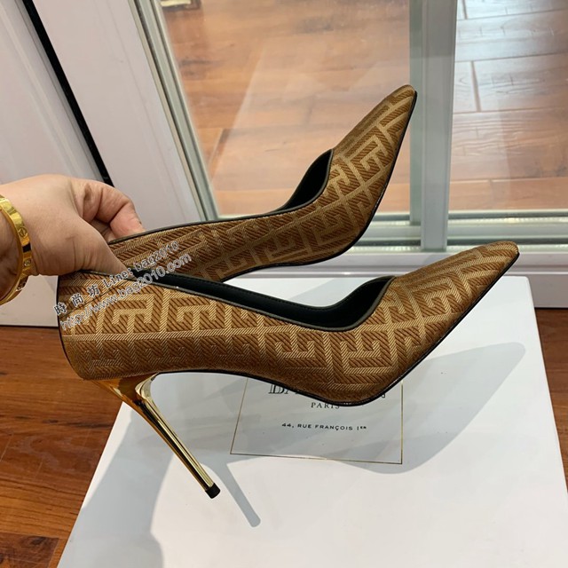 balmain2022專櫃新款高跟單鞋 定制進口羊京鞋面高跟女鞋 dx3104
